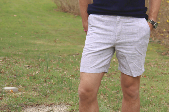 Goodfellow and Co. Linden Flat-Front Linen-Cotton Shorts