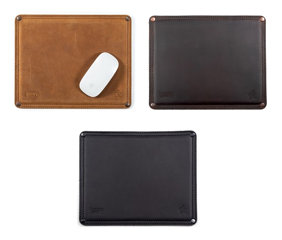 Saddleback leather mouse pads