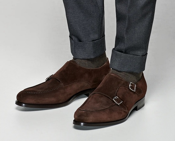Suitsupply Brown Double Monk Strap