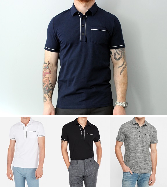 EXPRESS Piped Performance Polos