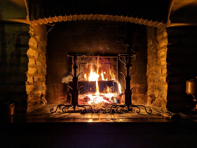Photo of fireplace