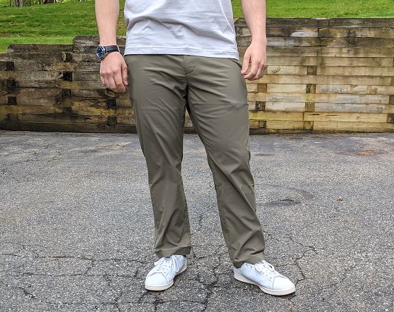 Goodthreads Straight-Fit Tech Chino Pant in Fatigue Green