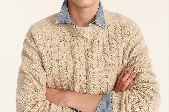 Lambswool Cable Knit Sweater
