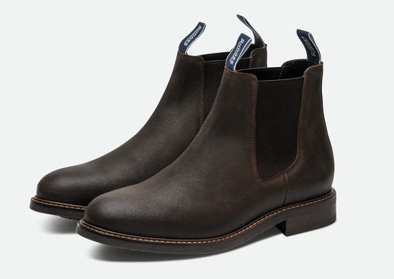Rhodes Footwear Huxley Boot in Dark Brown Roughout