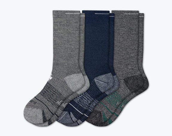 Bombas Men's Merino Wool Golf Calf Sock 3-Pack