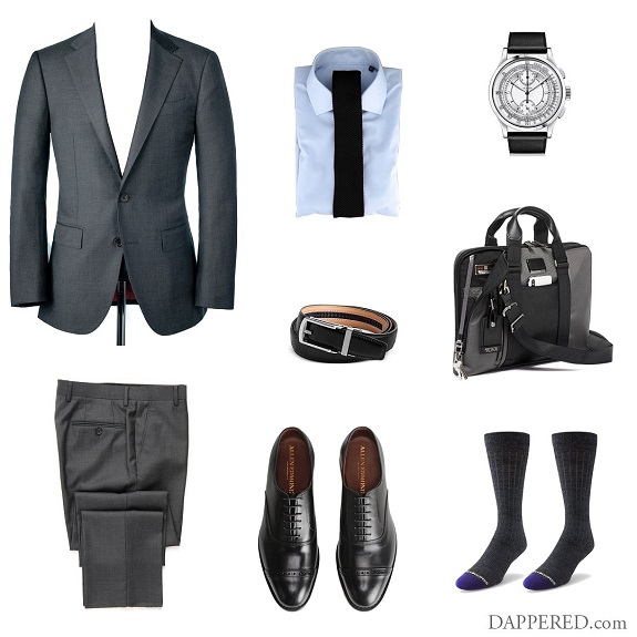 The Versatile Medium Gray Suit 3 Ways: #3 – All dressed up with a tie