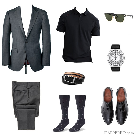 The Versatile Medium Gray Suit 3 Ways: #1 – Casual