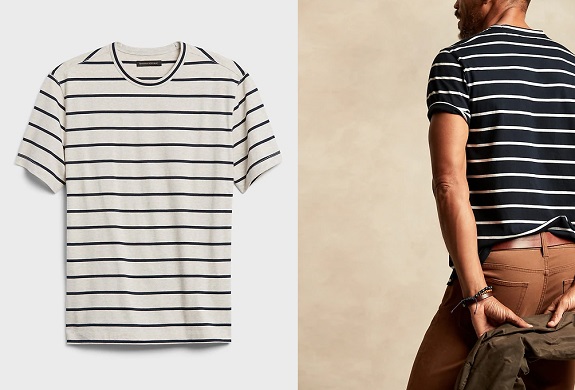 BR Authentic Supima T-Shirt in Stripe