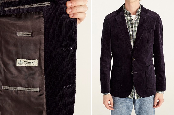 Ludlow Slim-fit blazer in Italian stretch cotton corduroy