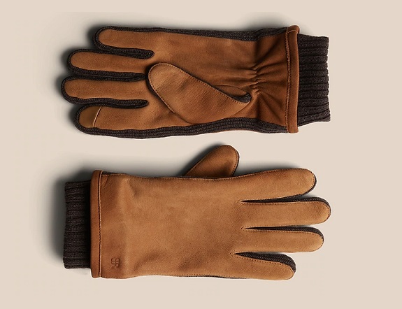 Banana Republic Knit Cuff Leather Gloves