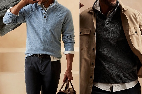 Italian Wool-Blend Mock-Neck Sweater