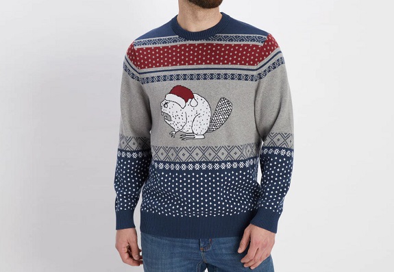 Duluth Trading Co. Fair Isle Angry Beaver Sweater
