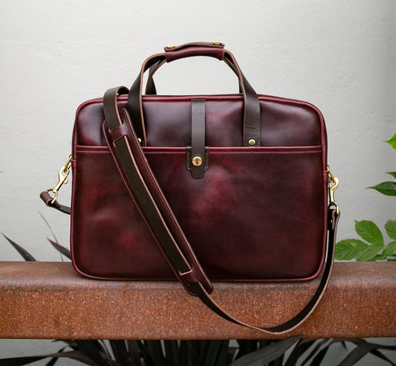 Made in the USA Gustin Deluxe Briefcase in Horween CXL #8