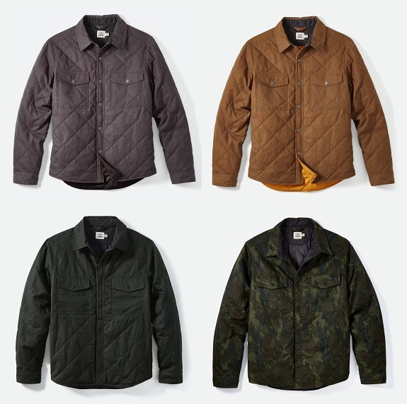 Flint and Tinder Quilted Waxed Shirt Jackets