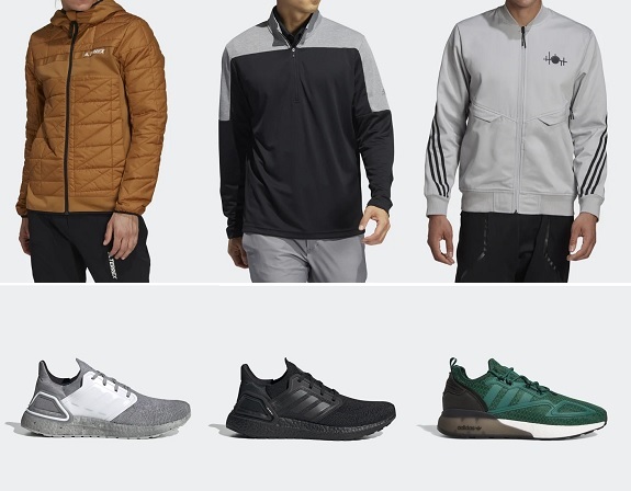 adidas menswear and shoes