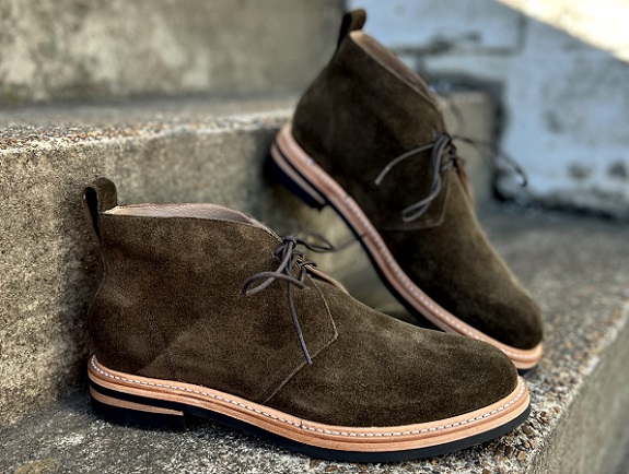 Taylor Stitch The Chukka in Weatherproof Loden Suede