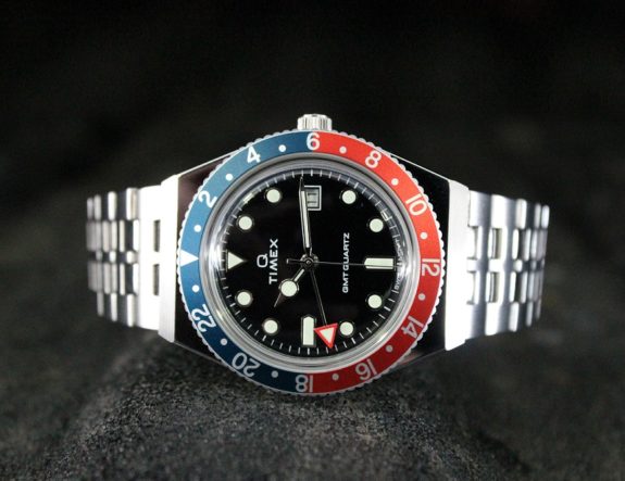 Q Timex GMT 38mm watch