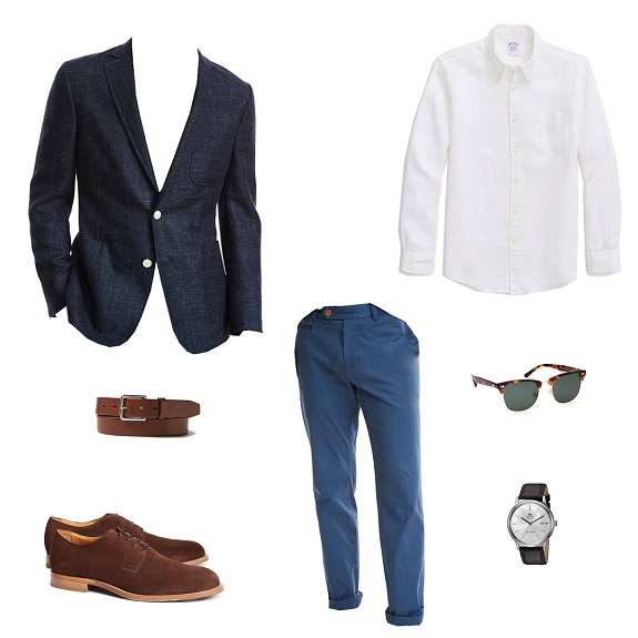 1 store 5 outfits Brooks Brothers Blue on Blue Prep
