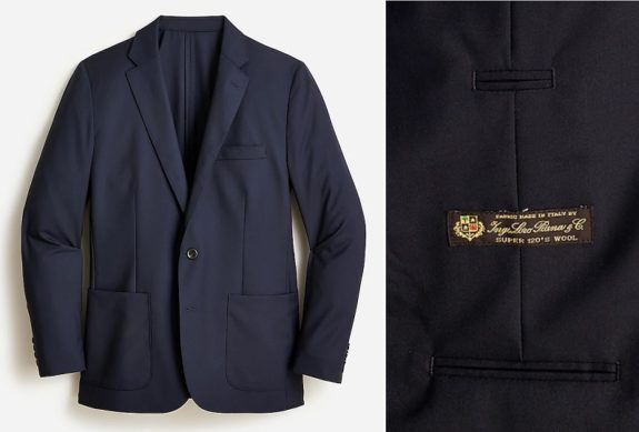 Ludlow Slim-fit unstructured suit jacket in Italian wool