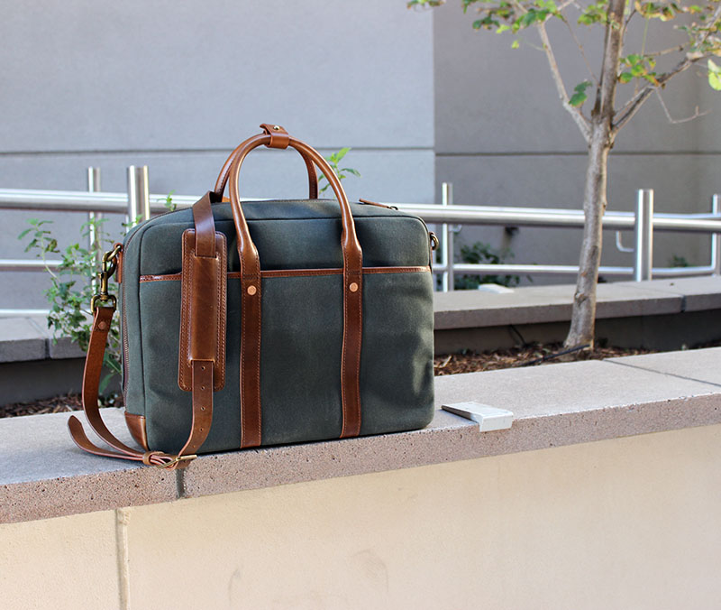 In Review The Satchel & Page Waxed Canvas Aviator Briefcase