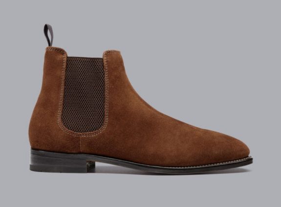 Charles Tyrwhitt Goodyear Welted Suede Chelsea Boots