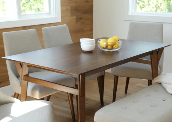 Mercury Row Michael Extendable Solid Wood Dining Table
