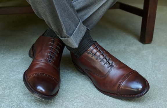 Allen Edmonds shoes on man's feet