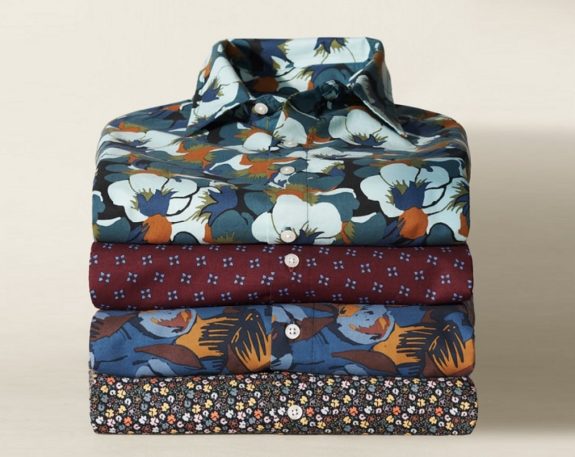Bonobos Stretch Riviera Short Sleeve Shirt in "Cool tone Floral"