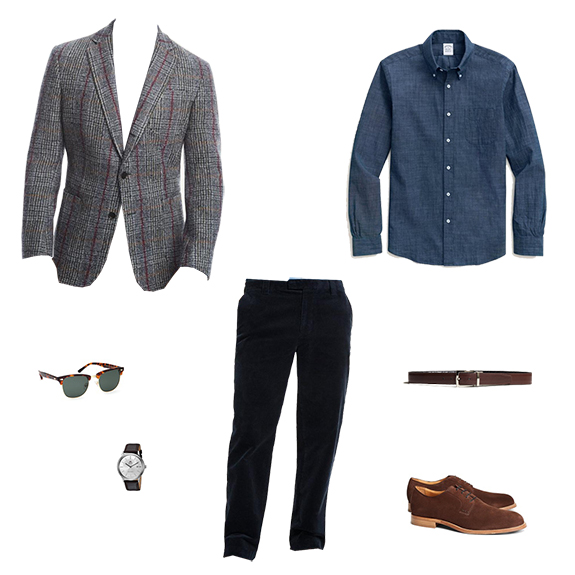 1 store 5 outfits Brooks Brothers All the Textures 11822