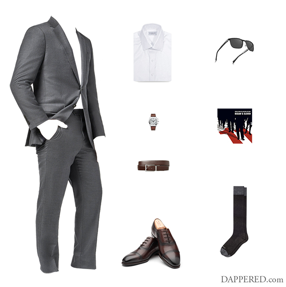 Steal The Style: Danny Ocean’s Tieless Suit Look in Ocean’s 11, 12, 13