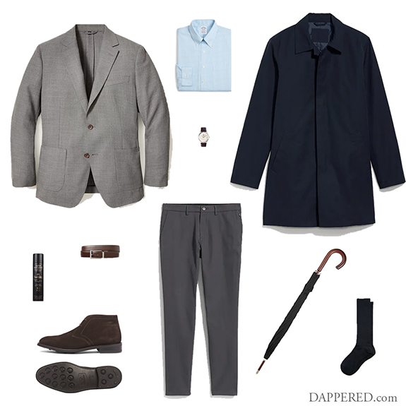 Style Scenario: Well Dressed on a Gray Rainy Day
