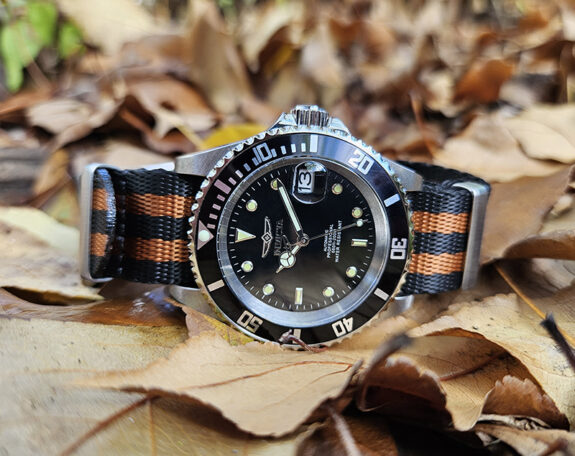 Blu Shark AlphaShark "Rusted Iron" Striped Watch Strap