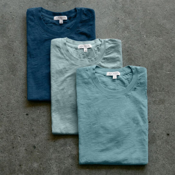 Made in the USA Gustin Slub T-Shirt "Ocean Collection" 3-pack