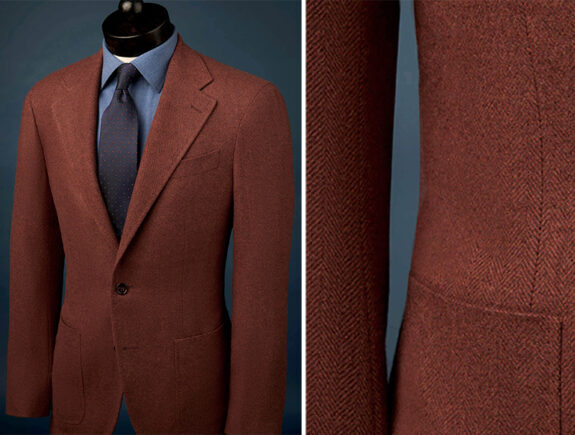 Spier & Mackay Rust Herringbone Wool Sportcoat