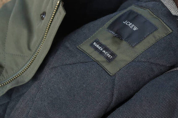 JCrew Sussex Jacket Inner Liner Details