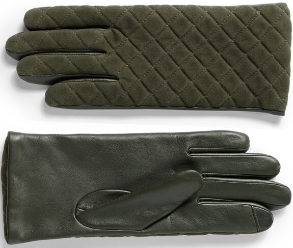 EZ Touch Screen Quilted Suede Gloves