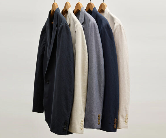 Ludlow Slim-fit Unstructured Suit Jacket in Irish cotton-linen blend