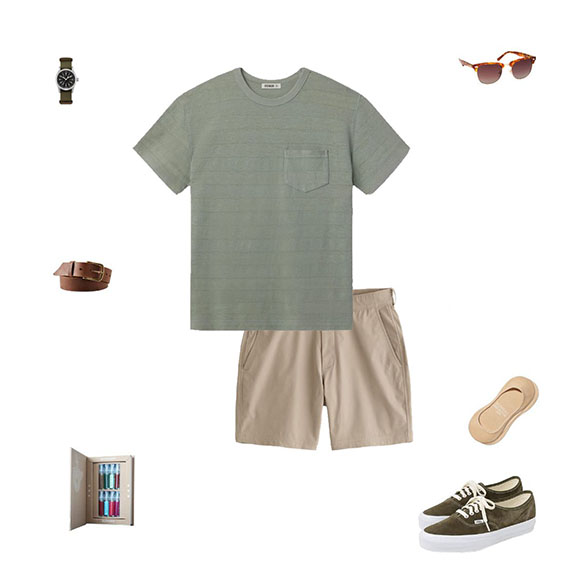 Style Scenario: Shorts Sneakers T-Shirt – Earth Tones