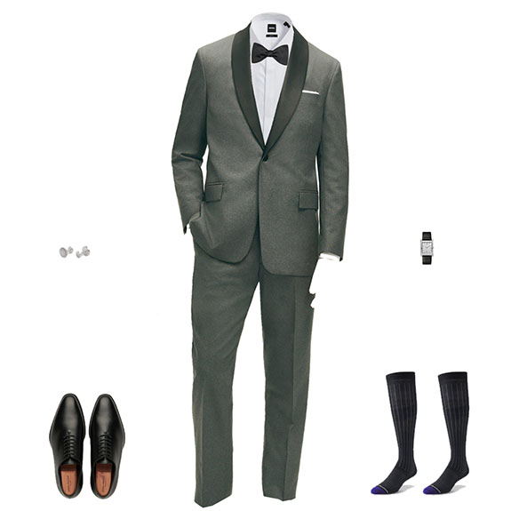 1S5O BB 82824 Black Tie Gray Tux