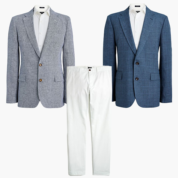 JCF B1G2 Summery Blazers White Chinos