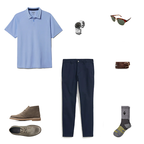 Style Scenario Chinos Chukkas Polo get the blues 2023