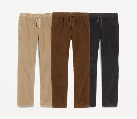 Straight Fit Corduroy E-Waist Pants