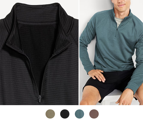 Old Navy Go-Dry Cool Waffle Quarter Zip