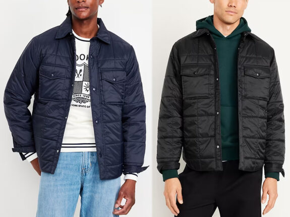 Men in Old Navy Water-Resistant Quilted Shacket