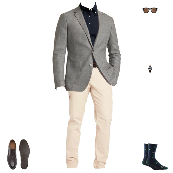 1ITEM4O 4726 Chinos Chukkas Polo and Sportcoat