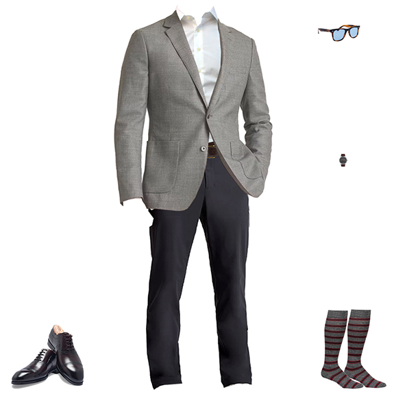 1ITEM4O 4726 Chinos Chukkas Polo Shades of Gray